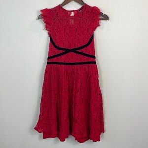 Disney’s Pixar Coco red lace and black velvet waist dress kids girls size m